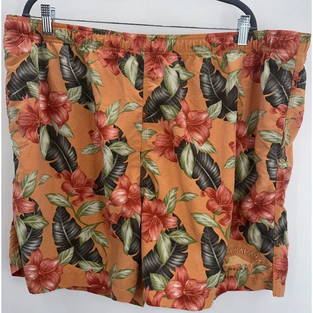 Tommy Bahama Relax Lined Swim Trunks Mens XXL 2XL‎ Floral Hawaiian Board Shorts